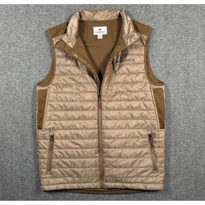 CanvasBack Waterfowl Vest Mens Medium Brown Insulated Puffer Full Zip C4000001